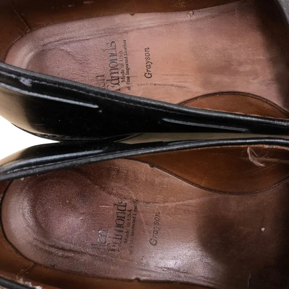 Allen Edmonds Loafers Mens 11 D Grayson Black Tassel Leather Dress Slip On
